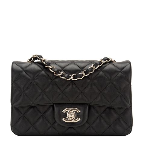 chanel mini rectangular caviar or lambskin|Mini classic handbag, Lambskin & gold.